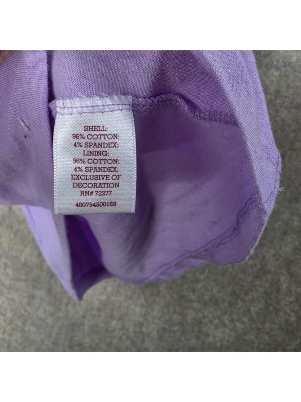 SO Womens Tunic Cami Lavender Purple Size L Cotton Blend Fitted Spaghetti Straps - Picture 5 of 7